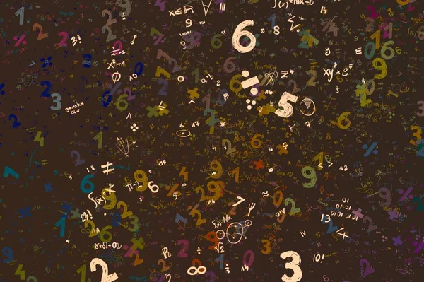 Matematika Ilustrasi Latar Belakang Abstrak Dengan Angka Ruang Penyalinan — Stok Foto