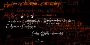 Formüllü matematik arkaplanı, kusursuz illüstrasyon   