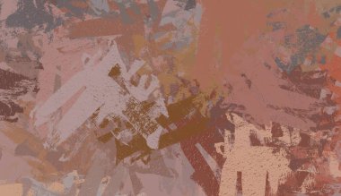 Soyut arka plan sanatı. 2D çizim. Etkileyici yağlı boya resim. Tuvalde fırça darbeleri. Modern sanat. Çok renkli arkaplan. Çağdaş sanat. İfade. Sanatsal dijital palet.