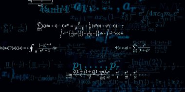 Formüllü matematik arkaplanı, kusursuz illüstrasyon   