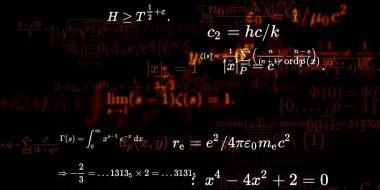 Formüllü matematik arkaplanı, kusursuz illüstrasyon   