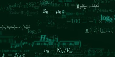 Formüllü matematik arkaplanı, kusursuz illüstrasyon   