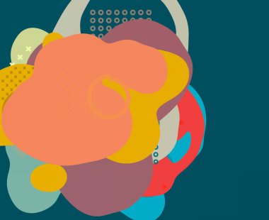 Soyut arka plan sanatı. 3 boyutlu illüstrasyon. Tuvalde fırça darbeleri. Çok renkli arkaplan. Çağdaş sanat. Sanatsal dijital palet.