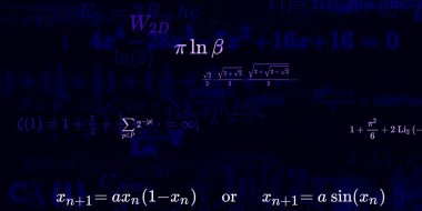 Formüllü matematik arkaplanı, kusursuz illüstrasyon   