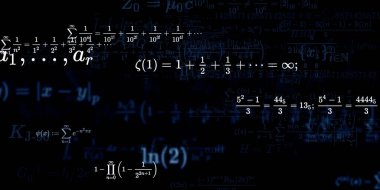 Formüllü matematik arkaplanı, kusursuz illüstrasyon   