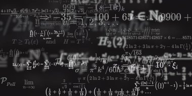 Formüllü matematik arkaplanı, kusursuz illüstrasyon   