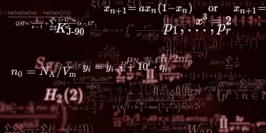 Formüllü matematik arkaplanı, kusursuz illüstrasyon   