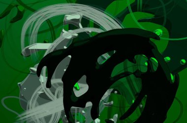 Soyut arka plan sanatı. 3 boyutlu illüstrasyon. Tuvalde fırça darbeleri. Çok renkli arkaplan. Çağdaş sanat. Sanatsal dijital palet.