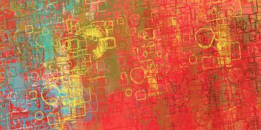 Soyut arka plan sanatı. 2D çizim. Etkileyici yağlı boya resim. Tuvalde fırça darbeleri. Modern sanat. Çok renkli arkaplan. Çağdaş sanat. İfade. Sanatsal dijital palet.