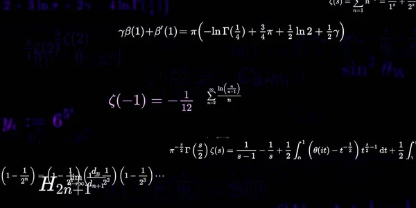 Mathematischer Hintergrund Mit Formeln Nahtlose Illustration Abstraktes Muster Mit Bunten — Stockfoto