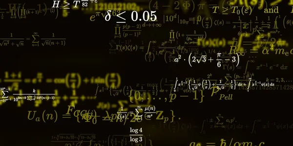 Historia Matemática Con Fórmulas Ilustración Perfecta — Foto de Stock