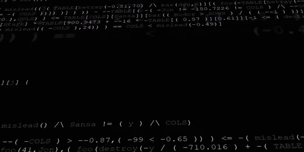 Programvareutvikler Programmeringskode Abstrakt Moderne Virtuell Datamaskinskrift Arbeid Utført Programvareutvikler Stasjonær – stockfoto