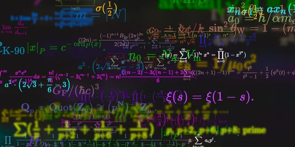 Mathematischer Hintergrund Mit Formeln Nahtlose Illustration — Stockfoto