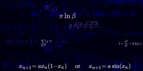 Sfondo Matematico Con Formule Illustrazione Senza Soluzione Continuità — Foto Stock