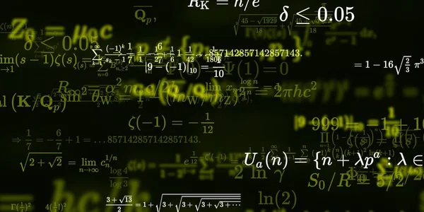 Historia Matemática Con Fórmulas Ilustración Perfecta Modelo Abstracto Con Símbolos — Foto de Stock