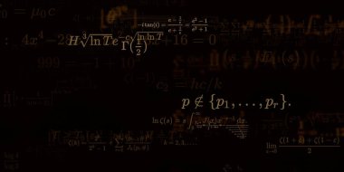 Formüllü matematik arkaplanı, kusursuz illüstrasyon   