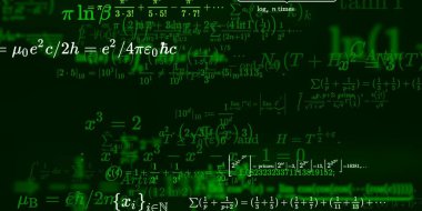 Formüllü matematik arkaplanı, kusursuz illüstrasyon   