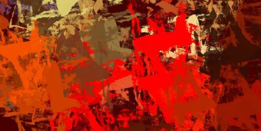 Soyut arka plan sanatı. 2D çizim. Etkileyici yağlı boya resim. Tuvalde fırça darbeleri. Modern sanat. Çok renkli arkaplan. Çağdaş sanat. İfade. Sanatsal dijital palet.