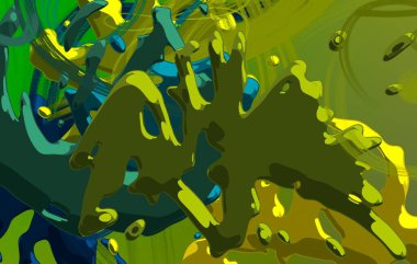 Soyut arka plan sanatı. 3 boyutlu illüstrasyon. Tuvalde fırça darbeleri. Çok renkli arkaplan. Çağdaş sanat. Sanatsal dijital palet.