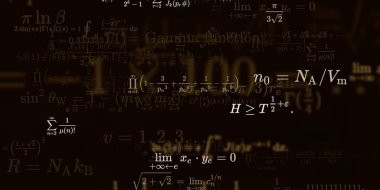 Formüllü matematik arkaplanı, kusursuz illüstrasyon   