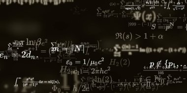 Formüllü matematik arkaplanı, kusursuz illüstrasyon   