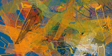 Soyut arka plan sanatı. 2D çizim. Etkileyici yağlı boya resim. Tuvalde fırça darbeleri. Modern sanat. Çok renkli arkaplan. Çağdaş sanat. İfade. Sanatsal dijital palet.