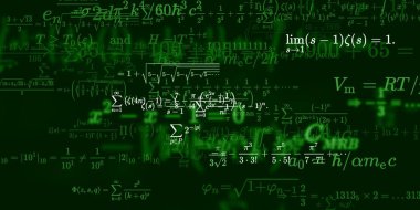Formüllü matematik arkaplanı, kusursuz illüstrasyon   