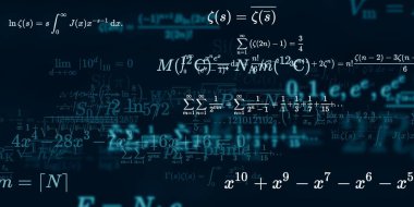 Formüllü matematik arkaplanı, kusursuz illüstrasyon   