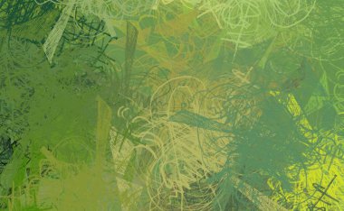 Soyut arka plan sanatı. 2D çizim. Etkileyici yağlı boya resim. Tuvalde fırça darbeleri. Modern sanat. Çok renkli arkaplan. Çağdaş sanat. İfade. Sanatsal dijital palet.