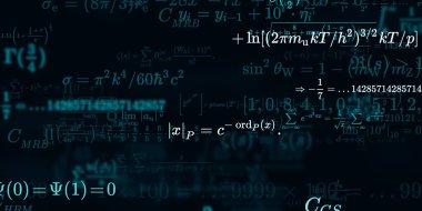 Formüllü matematik arkaplanı, kusursuz illüstrasyon   