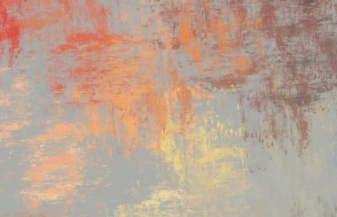 Soyut arka plan sanatı. 2D çizim. Etkileyici yağlı boya resim. Tuvalde fırça darbeleri. Modern sanat. Çok renkli arkaplan. Çağdaş sanat. İfade. Sanatsal dijital palet.