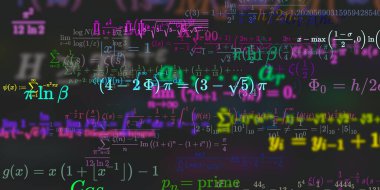 Formüllü matematik arkaplanı, kusursuz illüstrasyon   