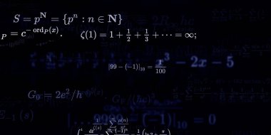 Formüllü matematik arkaplanı, kusursuz illüstrasyon   