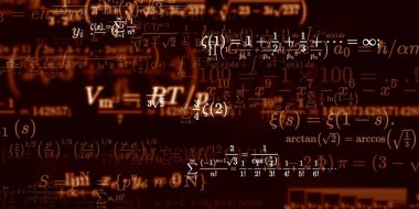 Formüllü matematik arkaplanı, kusursuz illüstrasyon   