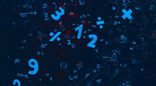 Math Ilustración Abstract Background Numbers Copy Space — Foto de Stock