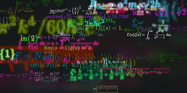 Sfondo Matematico Con Formule Illustrazione Senza Soluzione Continuità — Foto Stock