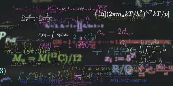 Mathématiques Fond Avec Des Formules Illustration Transparente Modèle Abstrait Avec — Photo