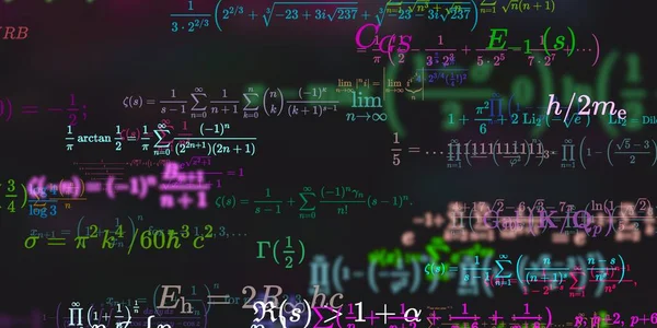 Sfondo Matematico Con Formule Illustrazione Senza Soluzione Continuità Modello Astratto — Foto Stock