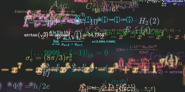 Formação Matemática Com Fórmulas Ilustração Perfeita — Fotografia de Stock