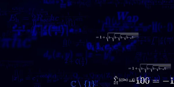 Matematik Bakgrund Med Formler Sömlös Illustration — Stockfoto