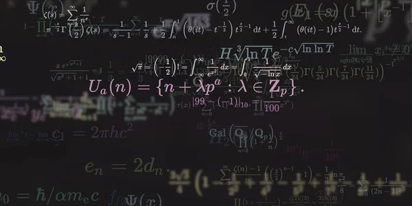 Mathematischer Hintergrund Mit Formeln Nahtlose Illustration — Stockfoto