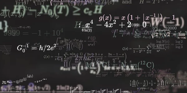 Historia Matemática Con Fórmulas Ilustración Perfecta Modelo Abstracto Con Símbolos — Foto de Stock