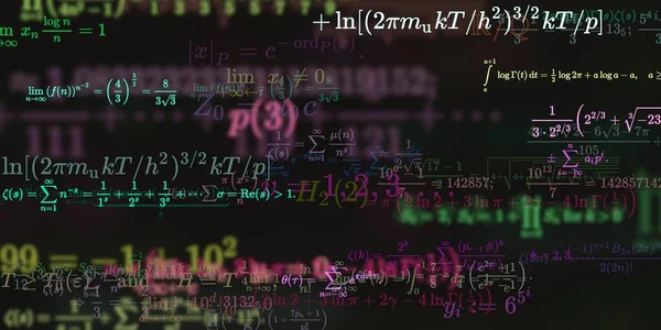 Formação Matemática Com Fórmulas Ilustração Perfeita Padrão Abstrato Com Símbolos — Fotografia de Stock