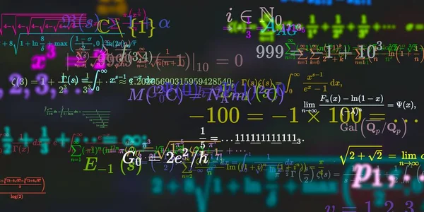 Formação Matemática Com Fórmulas Ilustração Perfeita — Fotografia de Stock