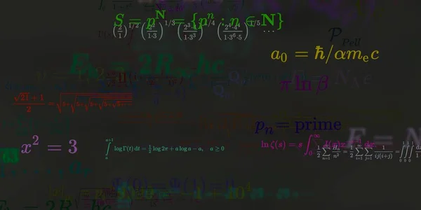 Formação Matemática Com Fórmulas Ilustração Perfeita — Fotografia de Stock