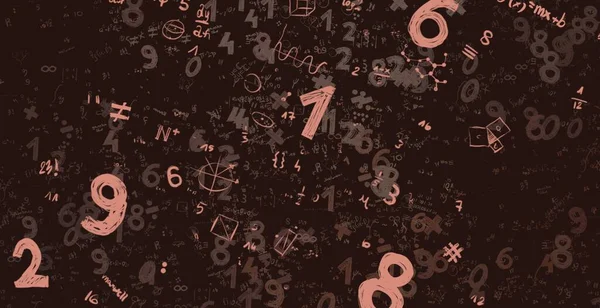 Math Illustration Abstract Background Numbers Copy Space — Stock Photo, Image