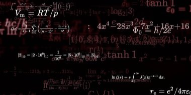 Formüllü matematik arkaplanı, kusursuz illüstrasyon   
