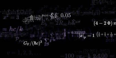 Formüllü matematik arkaplanı, kusursuz illüstrasyon   