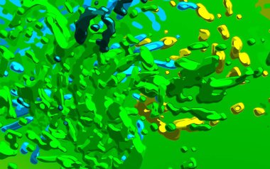 Soyut arka plan sanatı. 3 boyutlu illüstrasyon. Tuvalde fırça darbeleri. Çok renkli arkaplan. Çağdaş sanat. Sanatsal dijital palet.