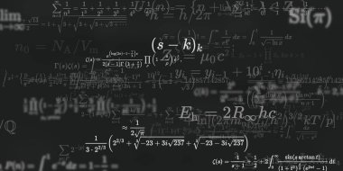 Formüllü matematik arkaplanı, kusursuz illüstrasyon   
